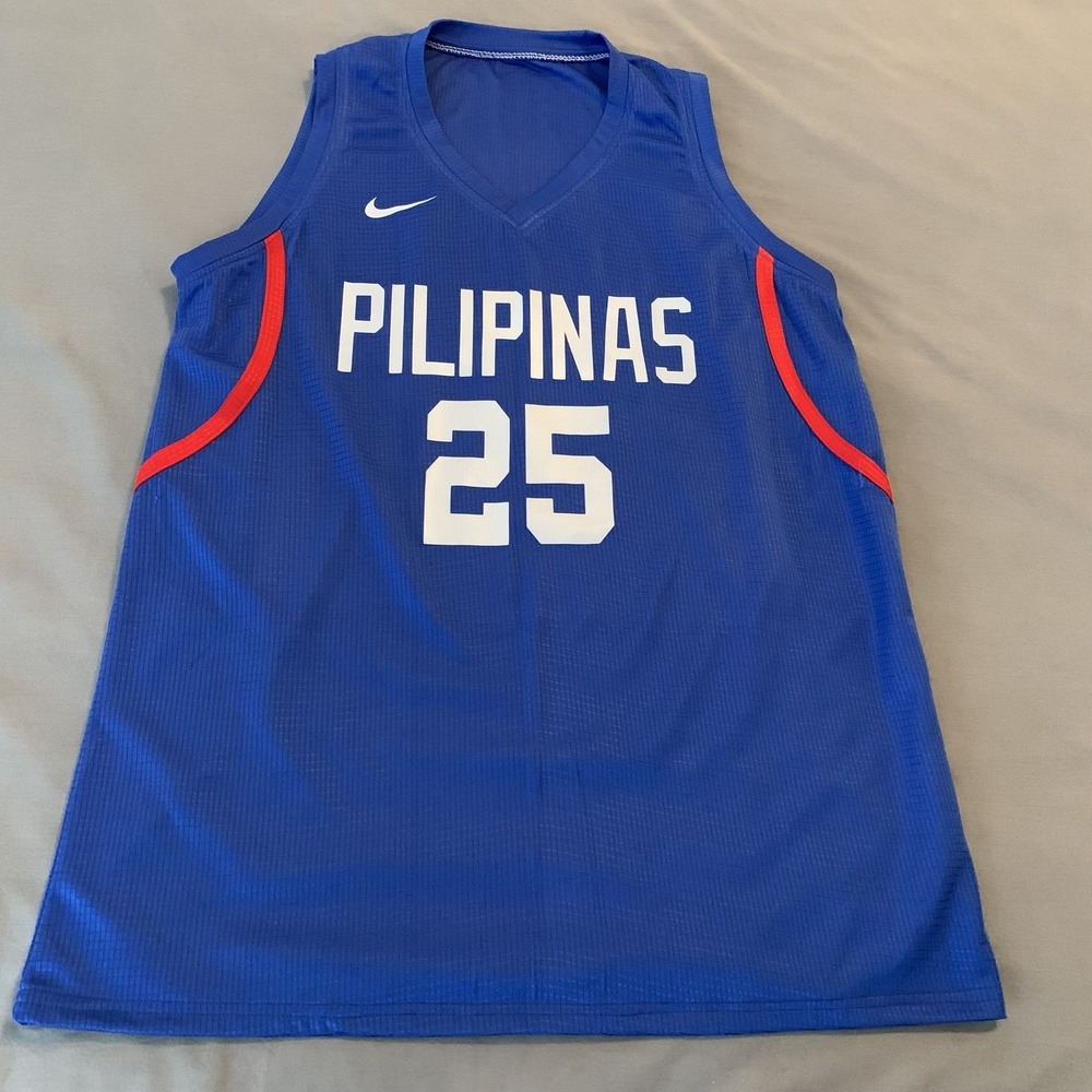 Philippines Jersey Mens Medium Blue Basketball Thomas 25 Nike Pilipinas